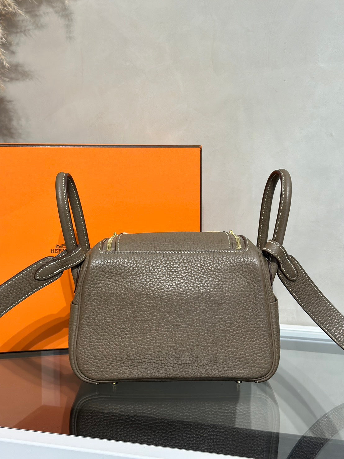 HERMES Mini Lindy - Etoupe 18 大象灰金 Y