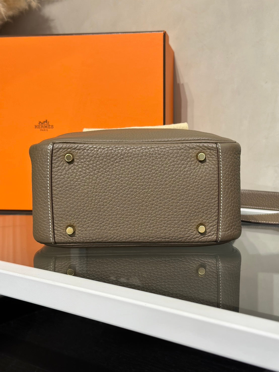 HERMES Mini Lindy - Etoupe 18 大象灰金 Y