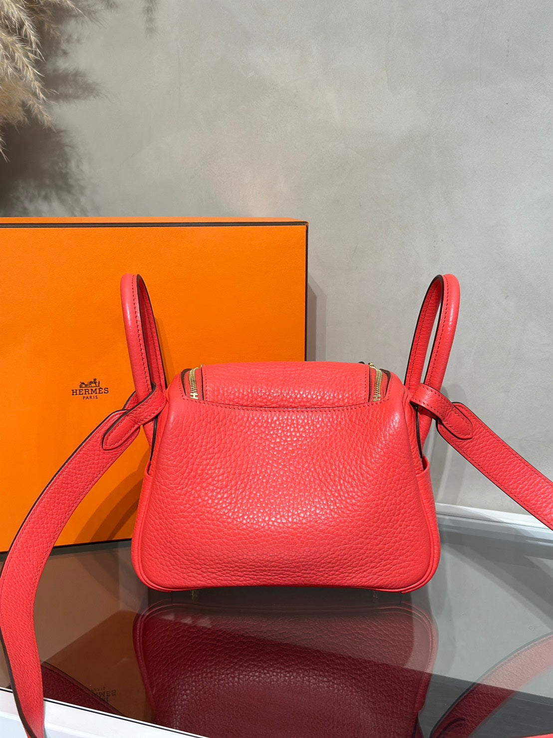 HERMES Mini Lindy - Rose Texas 0E 德克薩斯粉金 Z
