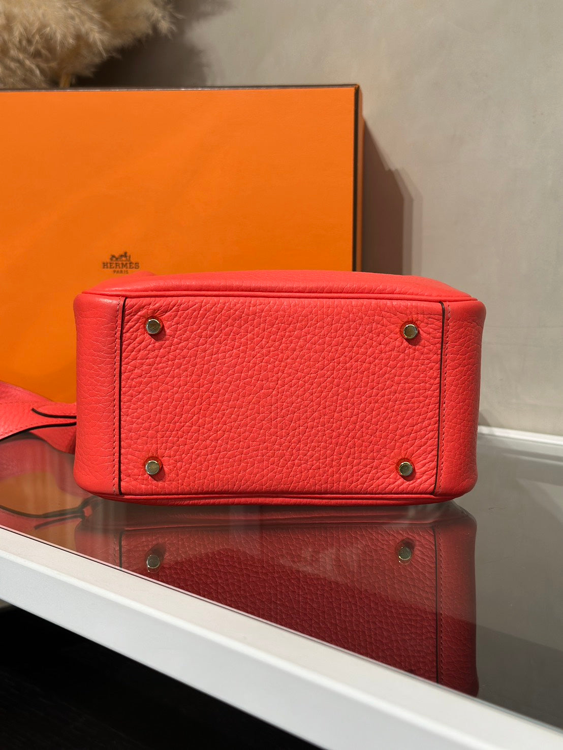 HERMES Mini Lindy - Rose Texas 0E 德克薩斯粉金 Z