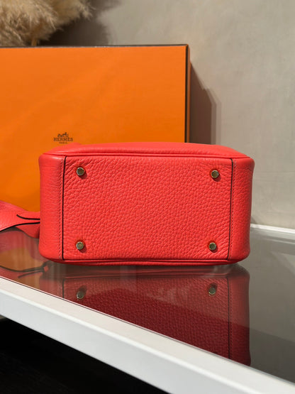 HERMES Mini Lindy - Rose Texas 0E 德克薩斯粉金 Z