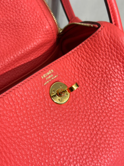 HERMES Mini Lindy - Rose Texas 0E 德克薩斯粉金 Z
