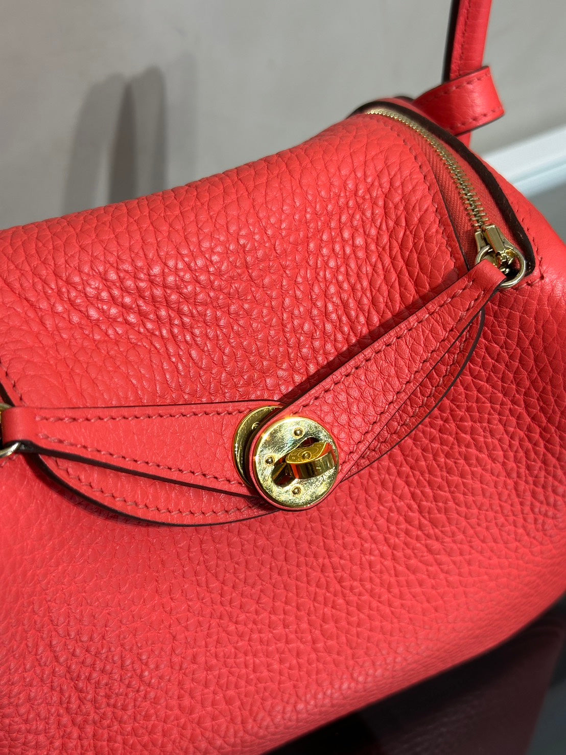 HERMES Mini Lindy - Rose Texas 0E 德克薩斯粉金 Z