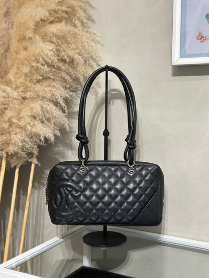 CHANEL 康朋保齡球包 - 黑8開