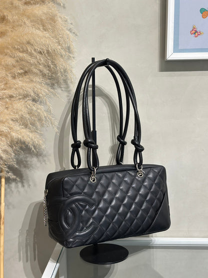 CHANEL 康朋保齡球包 - 黑8開