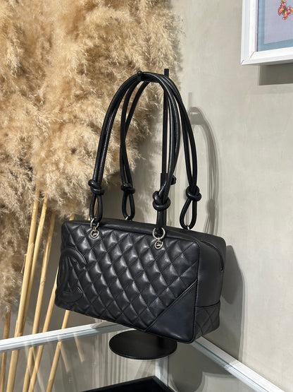 CHANEL 康朋保齡球包 - 黑8開