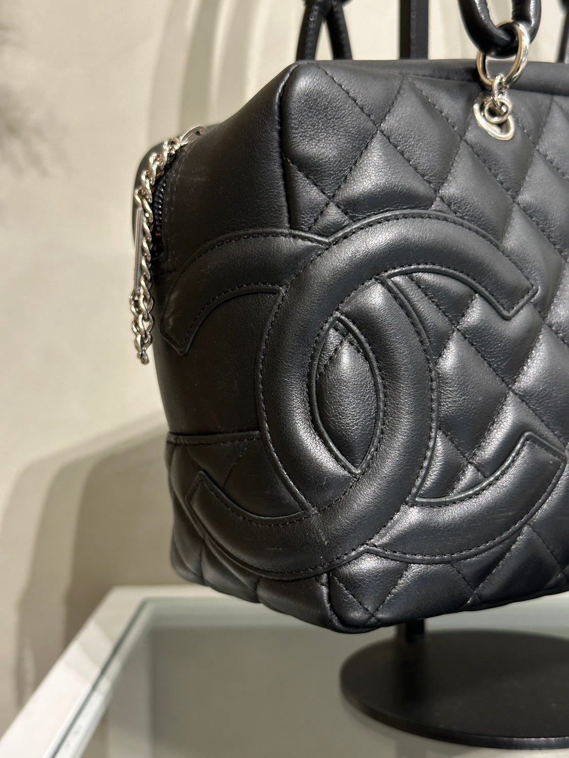 CHANEL 康朋保齡球包 - 黑8開
