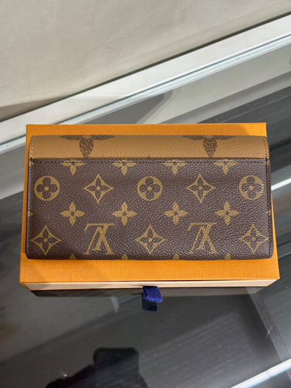 LOUIS VUITTON Sarah信封雙折拚色長夾