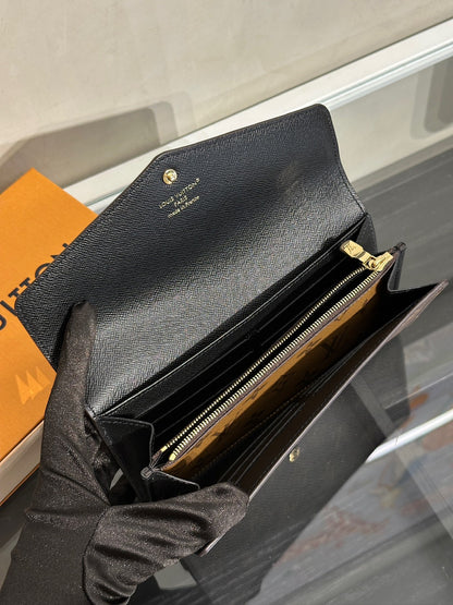 LOUIS VUITTON Sarah信封雙折拚色長夾