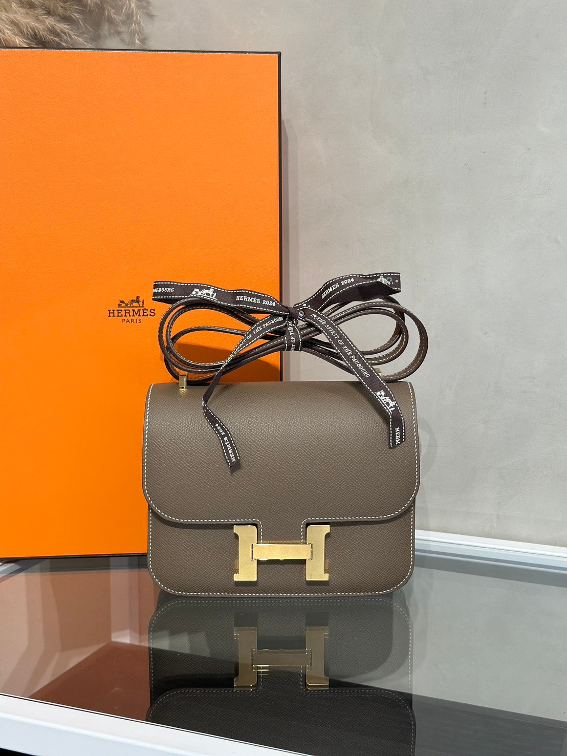 HERMES Mini Constance 19 - Etoupe 18 大象灰金 G