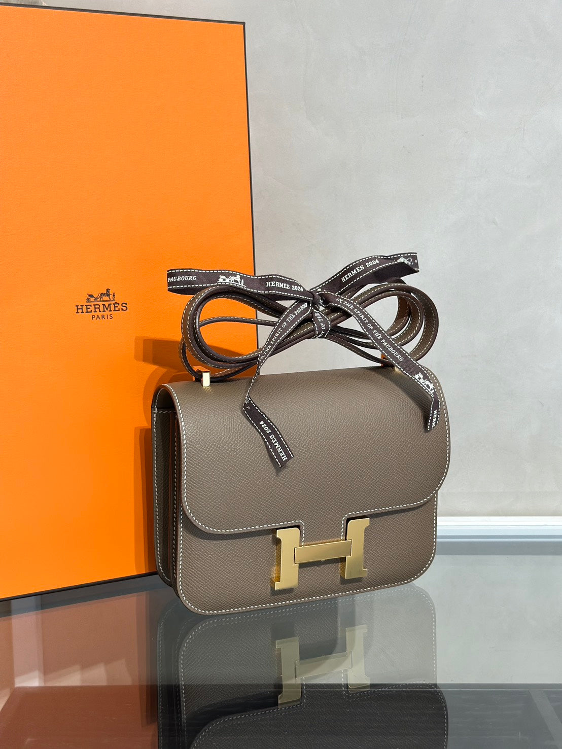 HERMES Mini Constance 19 - Etoupe 18 大象灰金 G