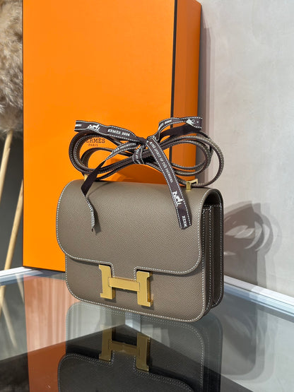 HERMES Mini Constance 19 - Etoupe 18 大象灰金 G