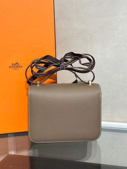 HERMES Mini Constance 19 - Etoupe 18 大象灰金 G