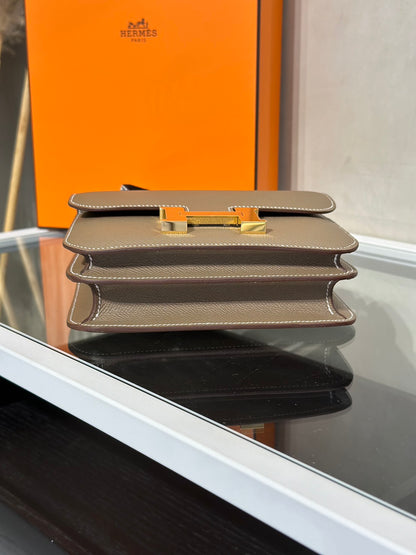 HERMES Mini Constance 19 - Etoupe 18 大象灰金 G