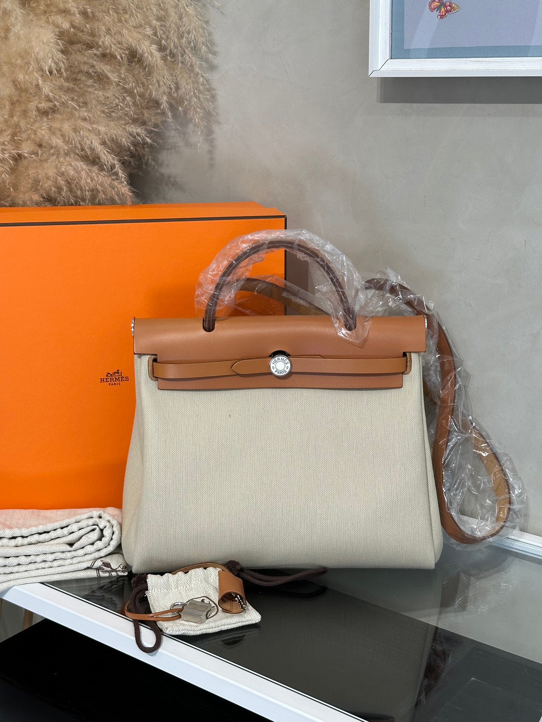 HERMES Herbag Zip 31 - Gold 米白/金棕銀 B