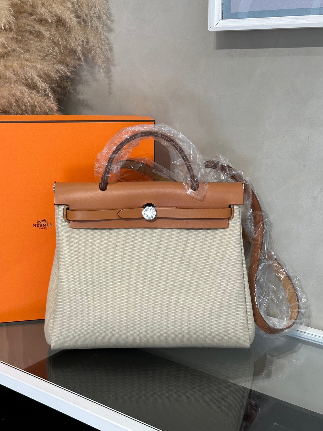 HERMES Herbag Zip 31 - Gold 米白/金棕銀 B