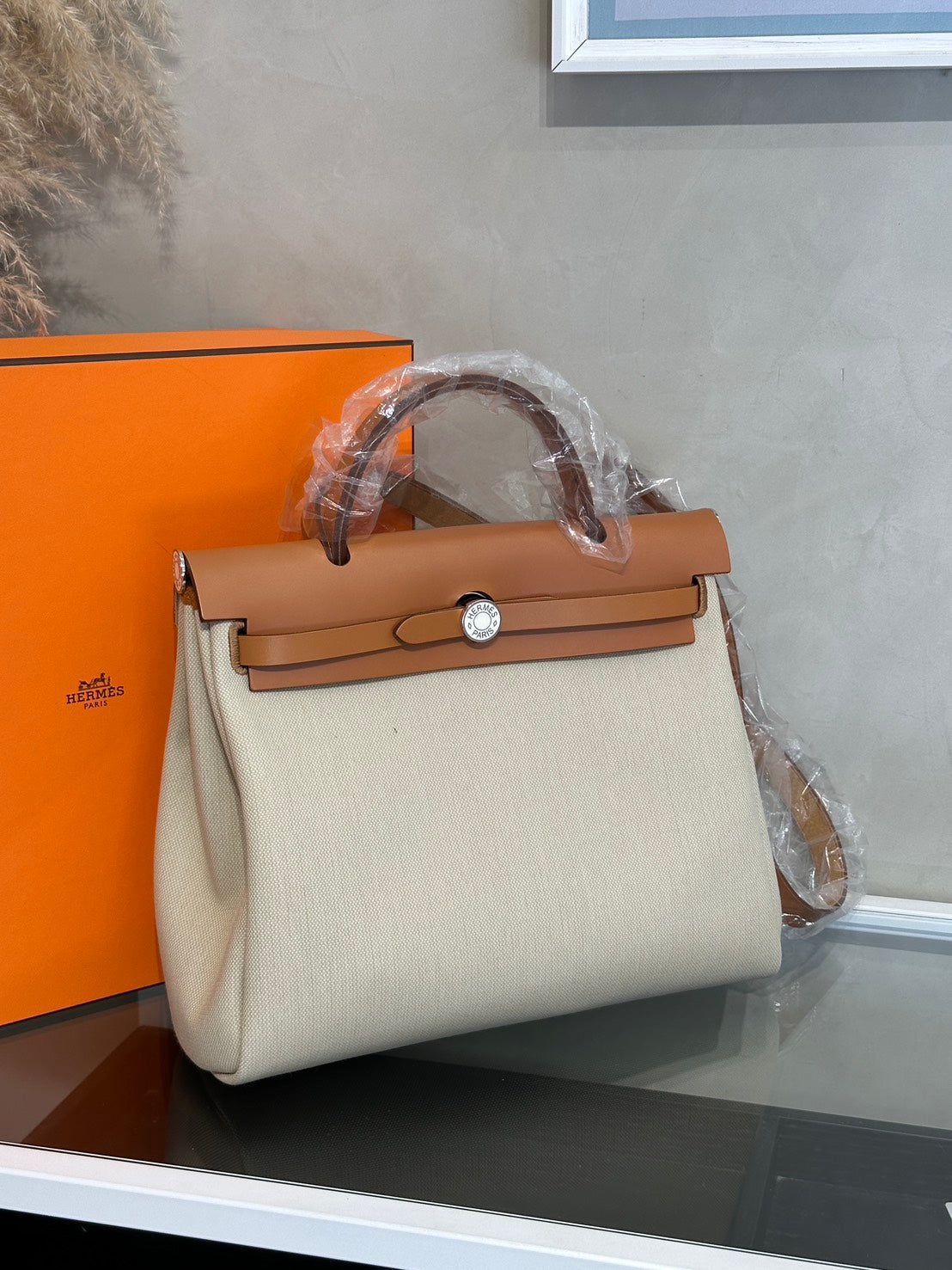 HERMES Herbag Zip 31 - Gold 米白/金棕銀 B