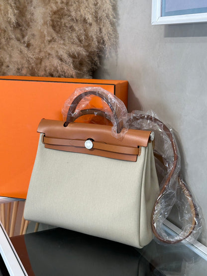 HERMES Herbag Zip 31 - Gold 米白/金棕銀 B
