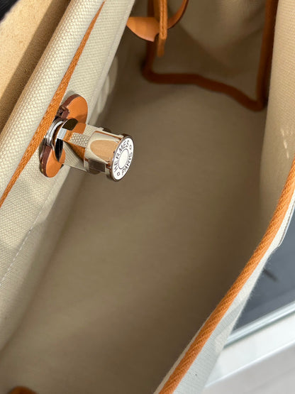 HERMES Herbag Zip 31 - Gold 米白/金棕銀 B