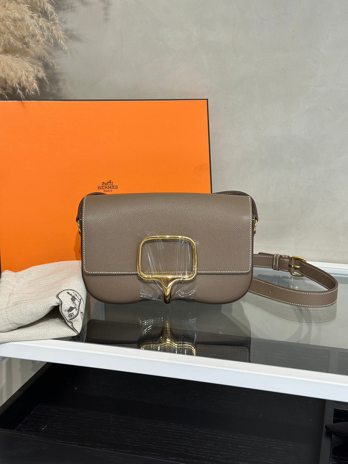 HERMES Della Elan - Etoupe 18 大象灰金 B