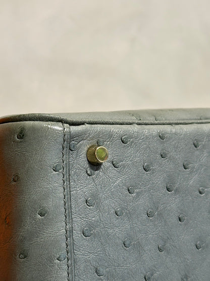 HERMES Mini Lindy - Vert Amande 63 鴕鳥皮杏仁綠金 U