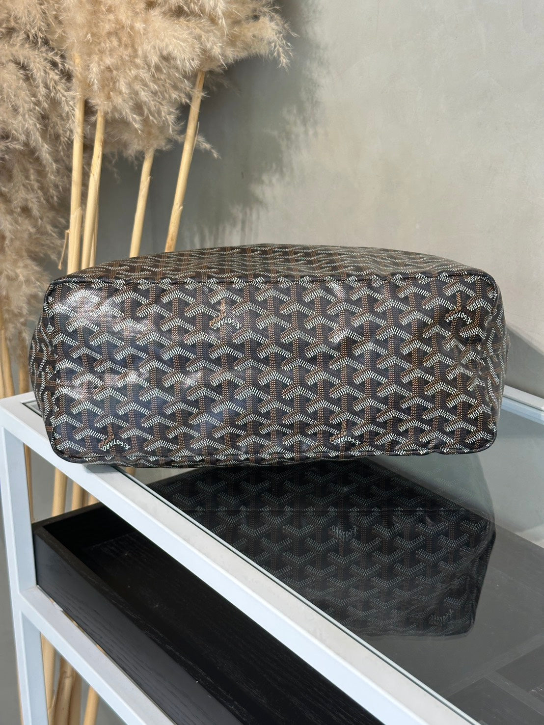 GOYARD 經典亞麻帆布Tote - 小號棕