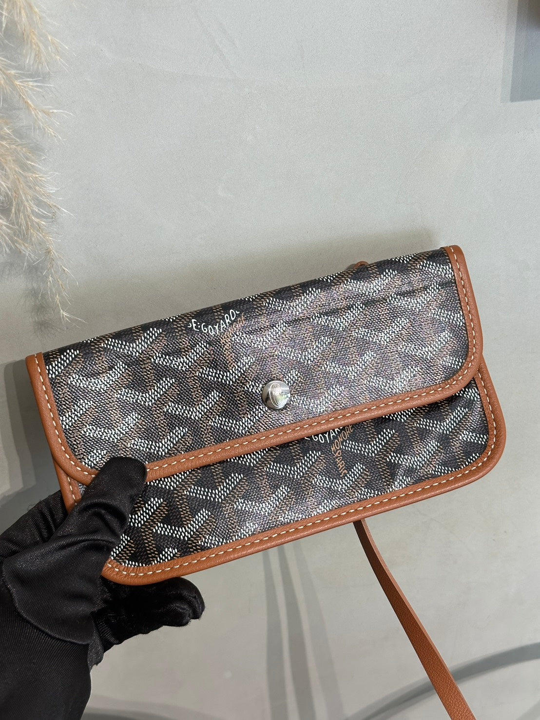 GOYARD 經典亞麻帆布Tote - 小號棕