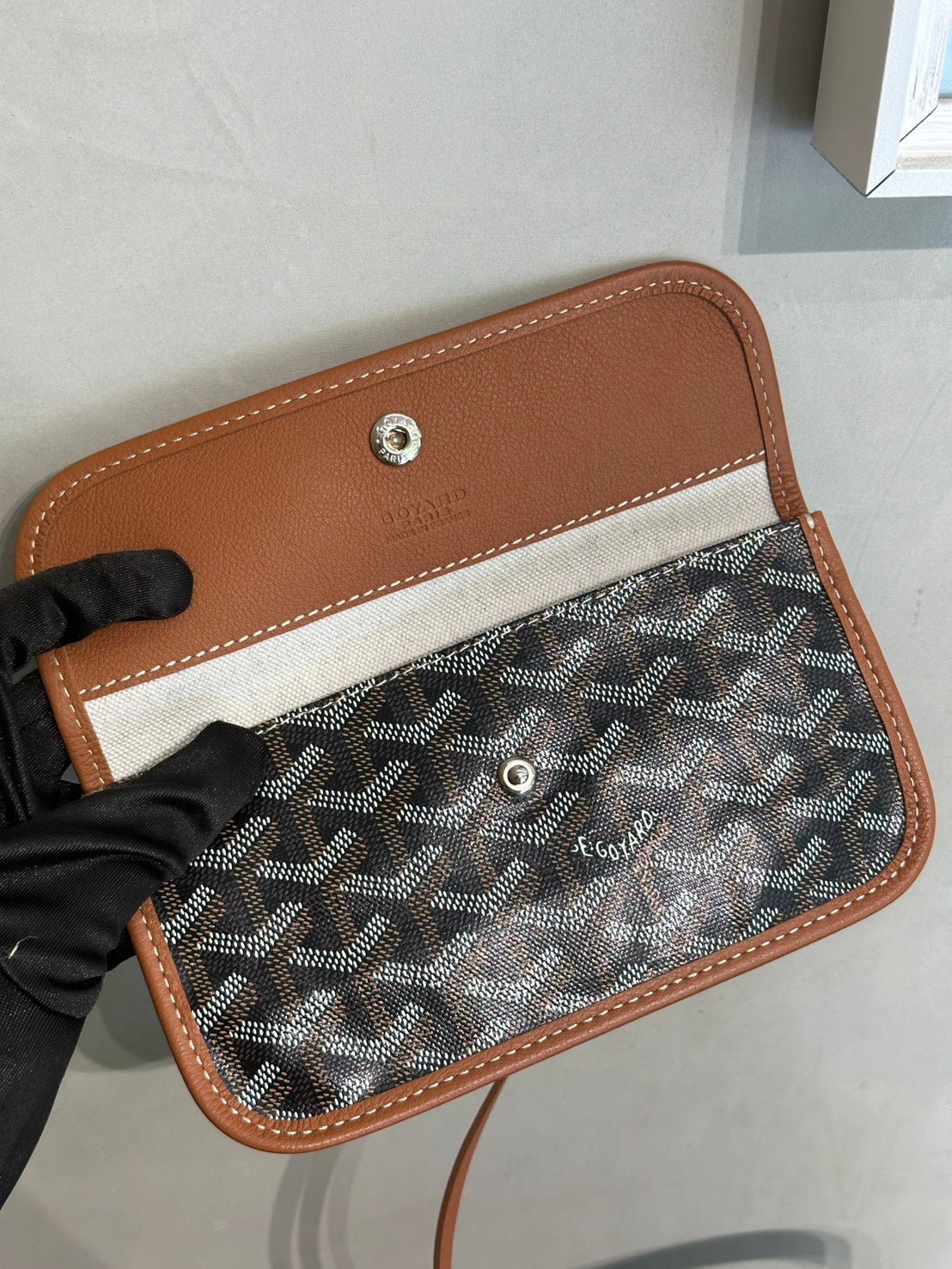GOYARD 經典亞麻帆布Tote - 小號棕