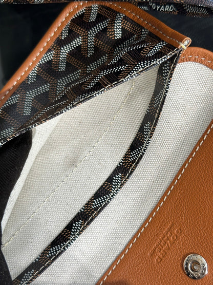 GOYARD 經典亞麻帆布Tote - 小號棕