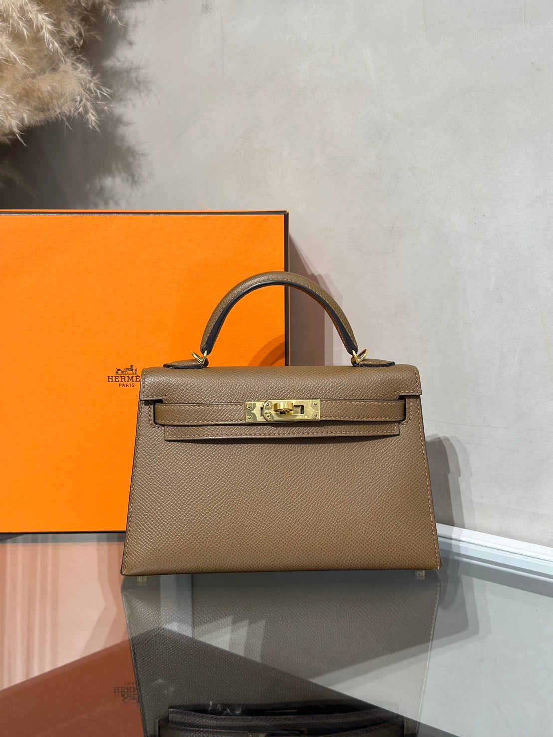 HERMES Mini Kelly ll - Teddy 3G 栗子金 Z