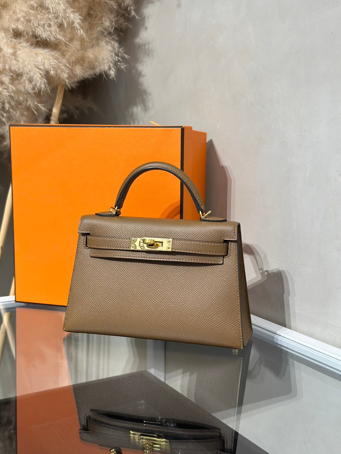 HERMES Mini Kelly ll - Teddy 3G 栗子金 Z