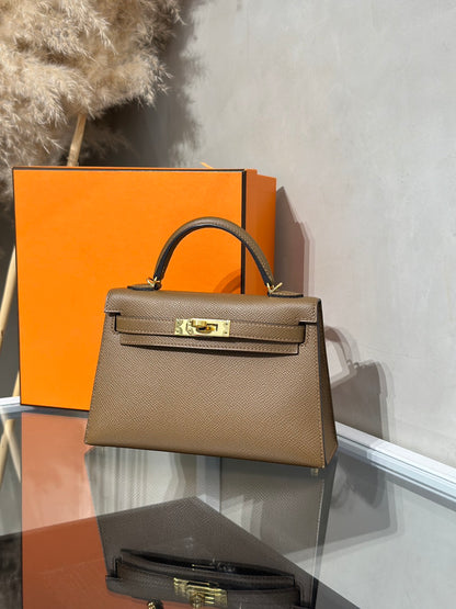 HERMES Mini Kelly ll - Teddy 3G 栗子金 Z