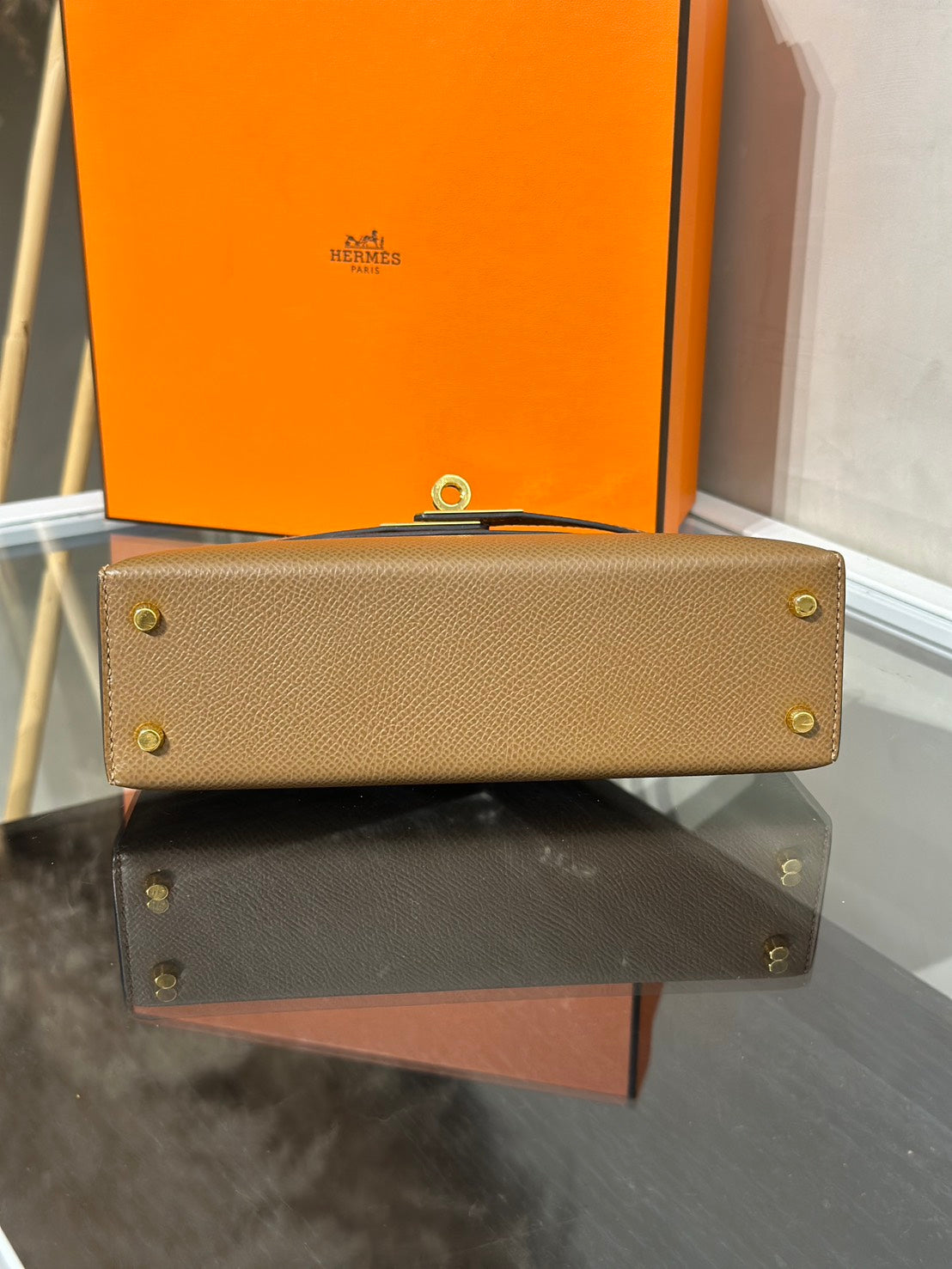 HERMES Mini Kelly ll - Teddy 3G 栗子金 Z