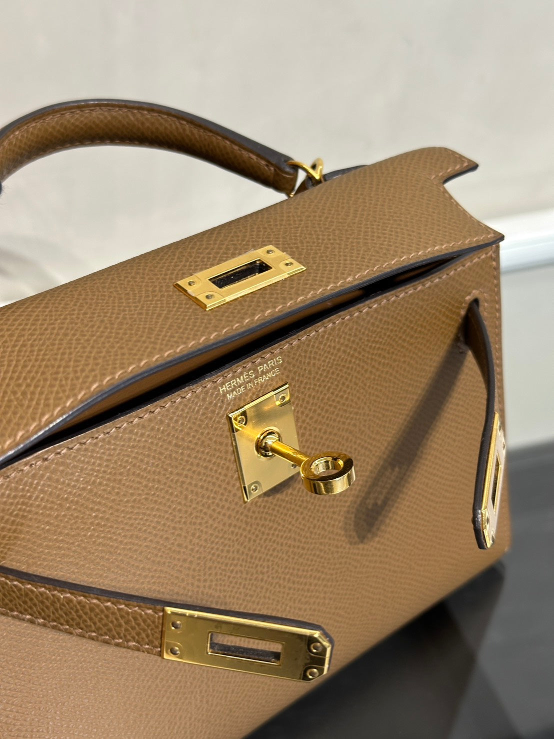 HERMES Mini Kelly ll - Teddy 3G 栗子金 Z