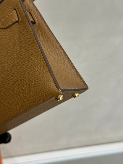 HERMES Mini Kelly ll - Teddy 3G 栗子金 Z