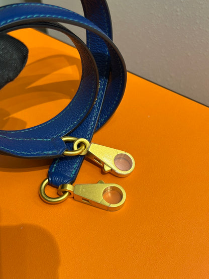 HERMES Kelly 28 - Bleu Paon/Bleu Electrique 孔雀藍拚電光藍金 A