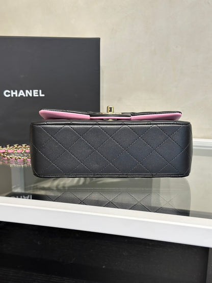 CHANEL 23P Handle Mini CF20 - 黑拚粉金
