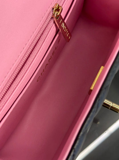 CHANEL 23P Handle Mini CF20 - 黑拚粉金