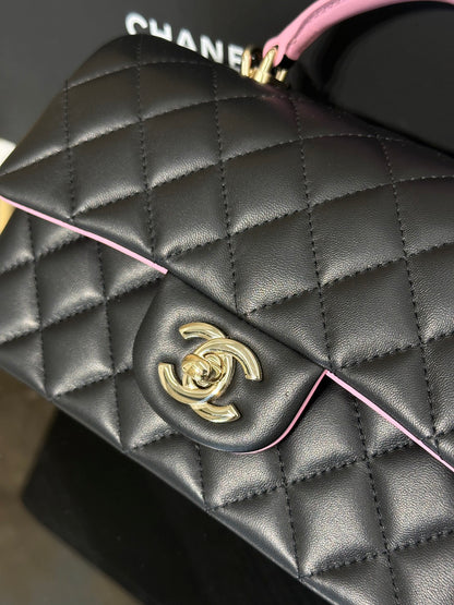 CHANEL 23P Handle Mini CF20 - 黑拚粉金
