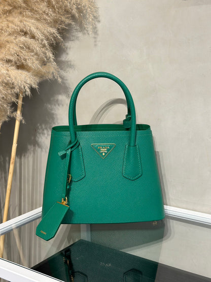 PRADA Double Saffiano手提包 - 綠