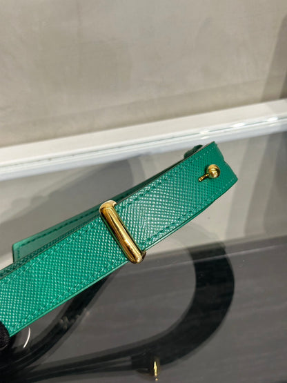 PRADA Double Saffiano手提包 - 綠
