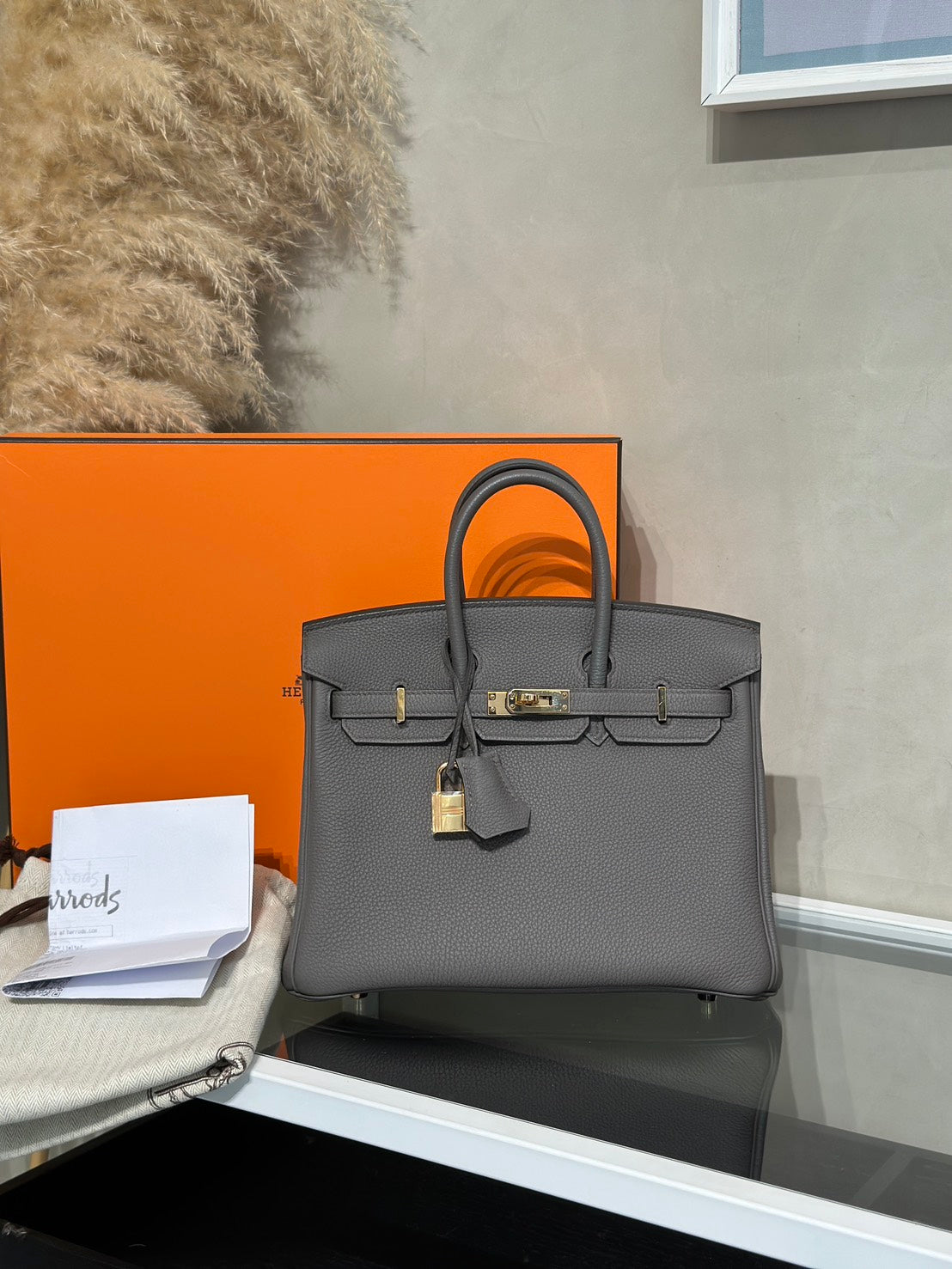 HERMES Birkin 25 - Etain 8F 錫器灰金 D