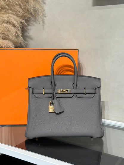 HERMES Birkin 25 - Etain 8F 錫器灰金 D