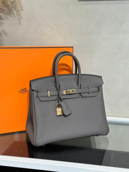 HERMES Birkin 25 - Etain 8F 錫器灰金 D