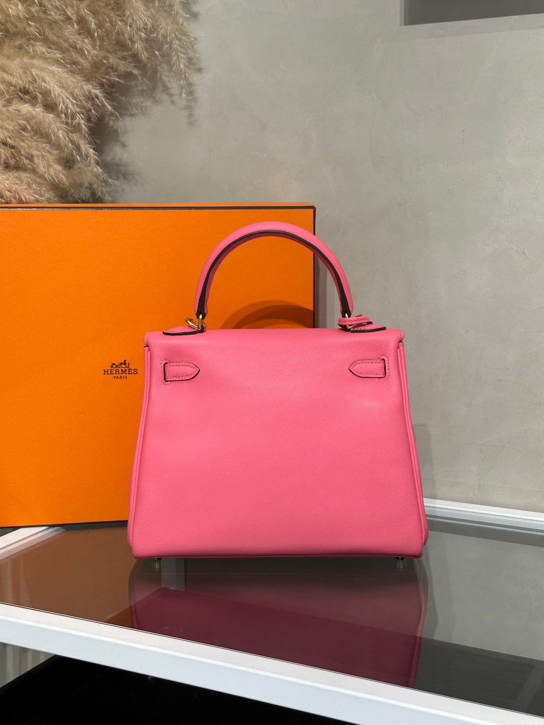 HERMES Kelly 25 - Rose Lipstick U5 唇膏粉金 D