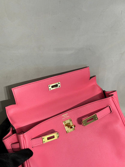 HERMES Kelly 25 - Rose Lipstick U5 唇膏粉金 D