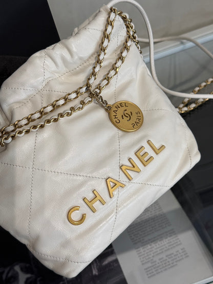 CHANEL 22 Mini Bag - 白金