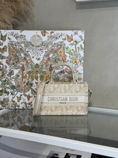 DIOR Oblique Mini Tote - 白金