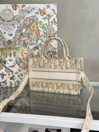DIOR Oblique Mini Tote - 白金
