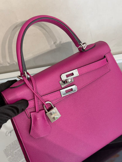 HERMES Kelly 25 - Rose Purple L3 玫粉銀 A